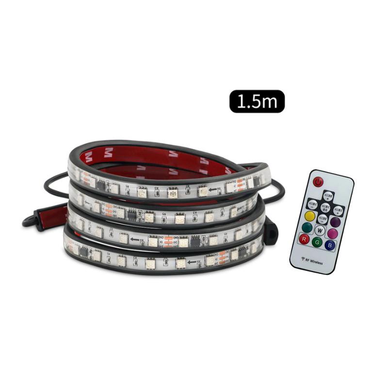 DRL LED Truck Light Strips Warning Light RGB Colorful Flexible Streamer 1M 1.5M 2M LIght Bar Atmosphere Lamp with Remote 24V