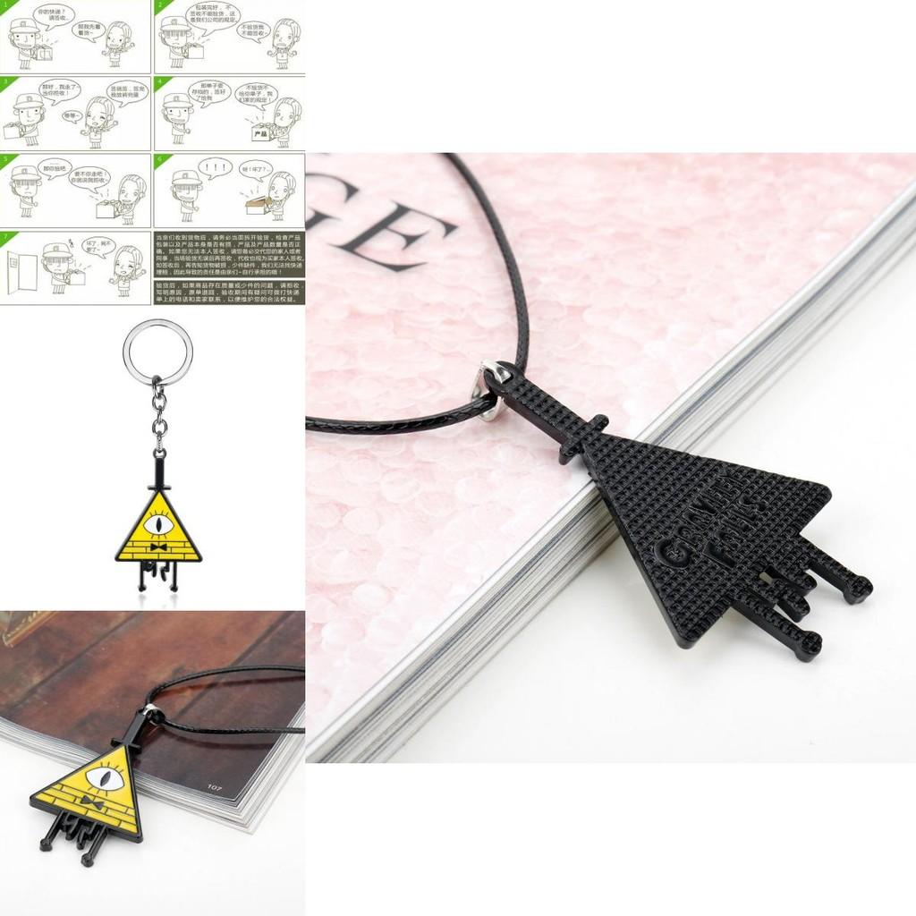 Gravity Falls Bill Geometric Alloy Necklace With Snake Chain For Fans And Collectors