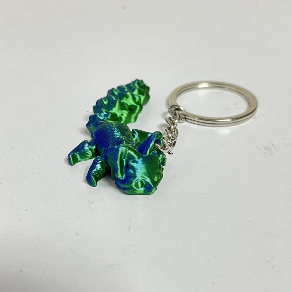 3D Printed Fox Colorful Gradient Articulating Fox Keychain Toy Action Figure Collectible Desk Ornament