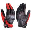 Daytona Summer Motorcycle Mesh Leather Carbon Fiber Smartphone 25959 HBG-116 Gloves, (Goat Leather), Protector, Compatible, Red, XL,