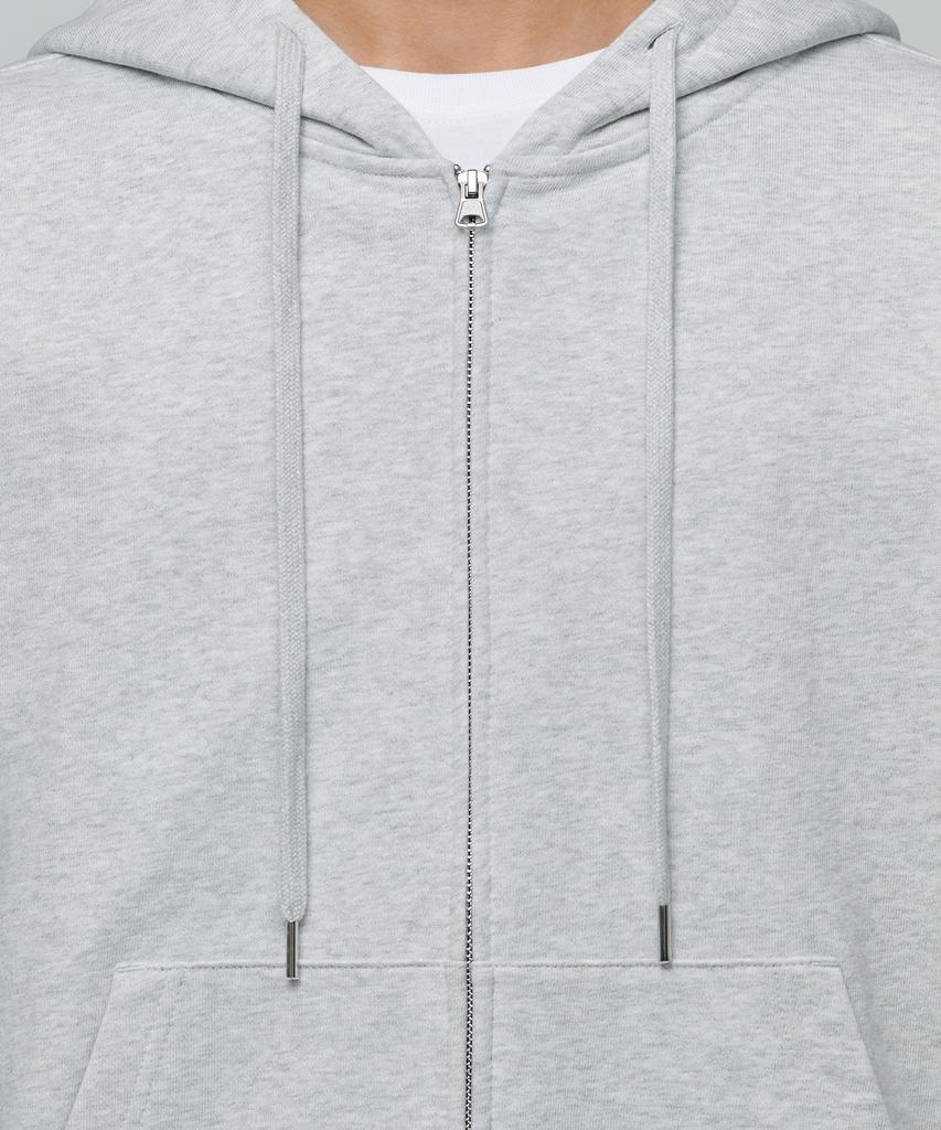 Musinsa Standard Hooded Sweat Zip-Up [Melange Light Gray]