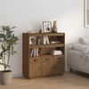 Day and Night - Day and Night High Sideboard Solid Honey Brown Pine Wood 100x40x108.5 Cm