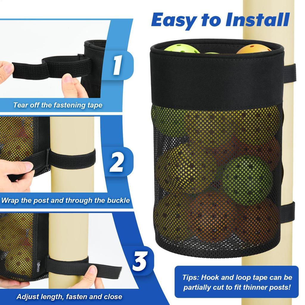 Pickleball Holder Bag Large Capacity Foldable Pickleball Organizer Pouch Ball Storage Bag for Men Women Boys Girls Youth Teens