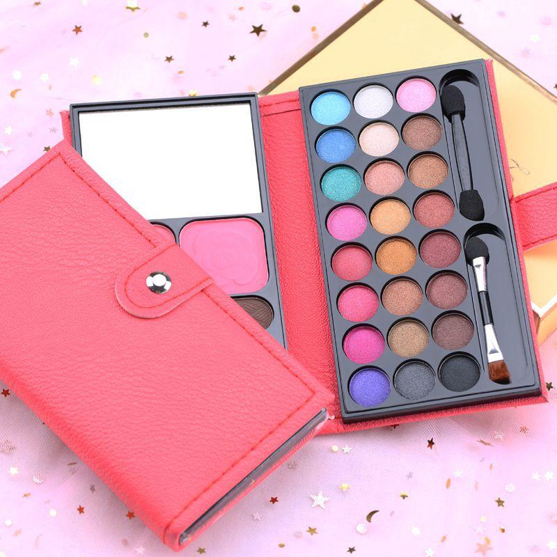 Makeup Box Pearlescent Blush Red Lips Mud Eyebrows Powder Compact Eyeshadow Palette Stage Performance on Children's Day