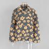 Winter Autumn Women Fleece Sweatshirt Floral Fuzzy Pullover Top Fashion Warm