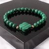 Bien Vetu Clover Malachite Gf Layered Bracelet