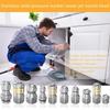 Sewer Jetter Nozzle with 1/4" 3/8" Connectors Stainless Steel Tips 10-Piece Clean Nozzle for Pressure Washer for Home Parking
