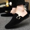 Fashion Half Slippers for Men Outdoor Mules Flat Sandals Man Rubber Original Low Price Mascullino Trend 2025 Fashion Summer Sale Shoes