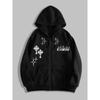 Y2K Gothic Fashion Printed Zipper Hoodie, a Fashionable Street Fashion Zipper Hoodie Suitable for Casual Occasions