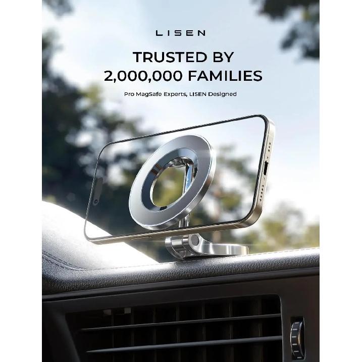 LISEN for MagSafe Car Mount 360° Rotation Magnetic Phone Holder for Car for IPhone 15 14 13 12 Pro Max Plus Mini MagSafe Cases