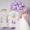 2pcs/set 91.5cm Large Light-Up Number 18 Marquee Sign,Glowing Decor,Photo Booth Prop for 18th Birthday,81th Anniversary,Graduation Holiday Party Decor