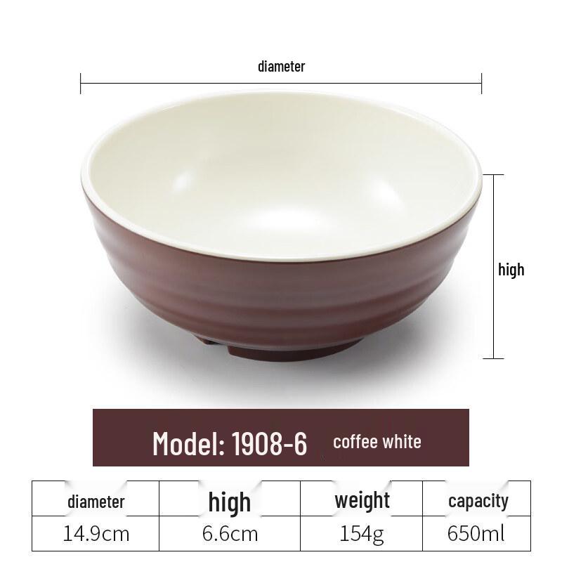 Набор из 5 глубоких суповых тарелок Yipan Nordic из меламина