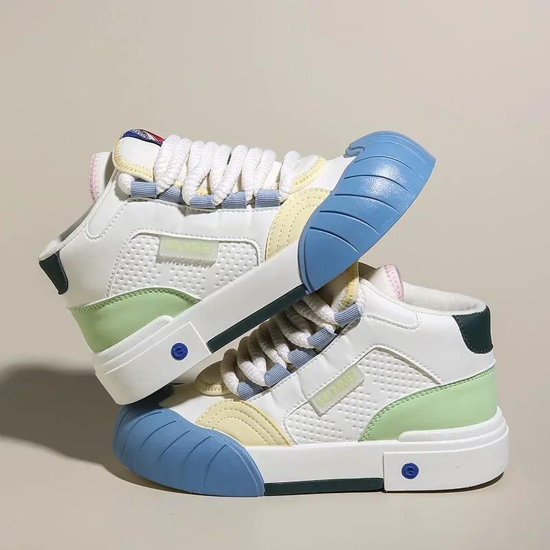 

Женские повседневные кроссовки, разноцветные, дизайн, скейтборд, высокие, беговые, теннисные, спортивные, симпатичные, на платформе, кроссовки для активного отдыха 40 синий