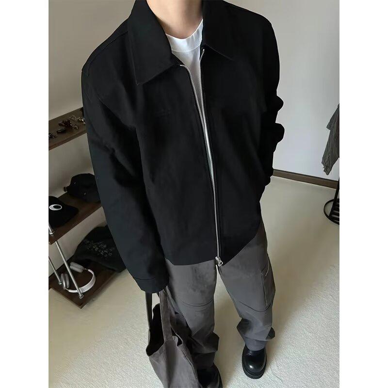Men's High-End Short Baseball Jacket with Padded Shoulders - 2024 Spring/Autumn Collection