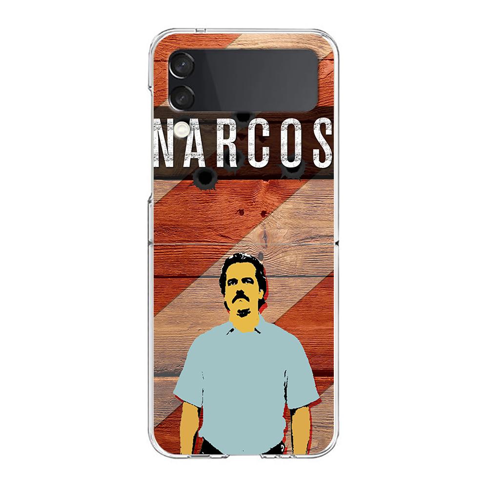 Чехол для телефона Narcos TV Series Pablo Escobar для Samsung Galaxy Z Flip 3 4 5, жесткий складной корпус из ПК для Samsung Z Flip3, прозрачный чехол Galaxy Z Flip