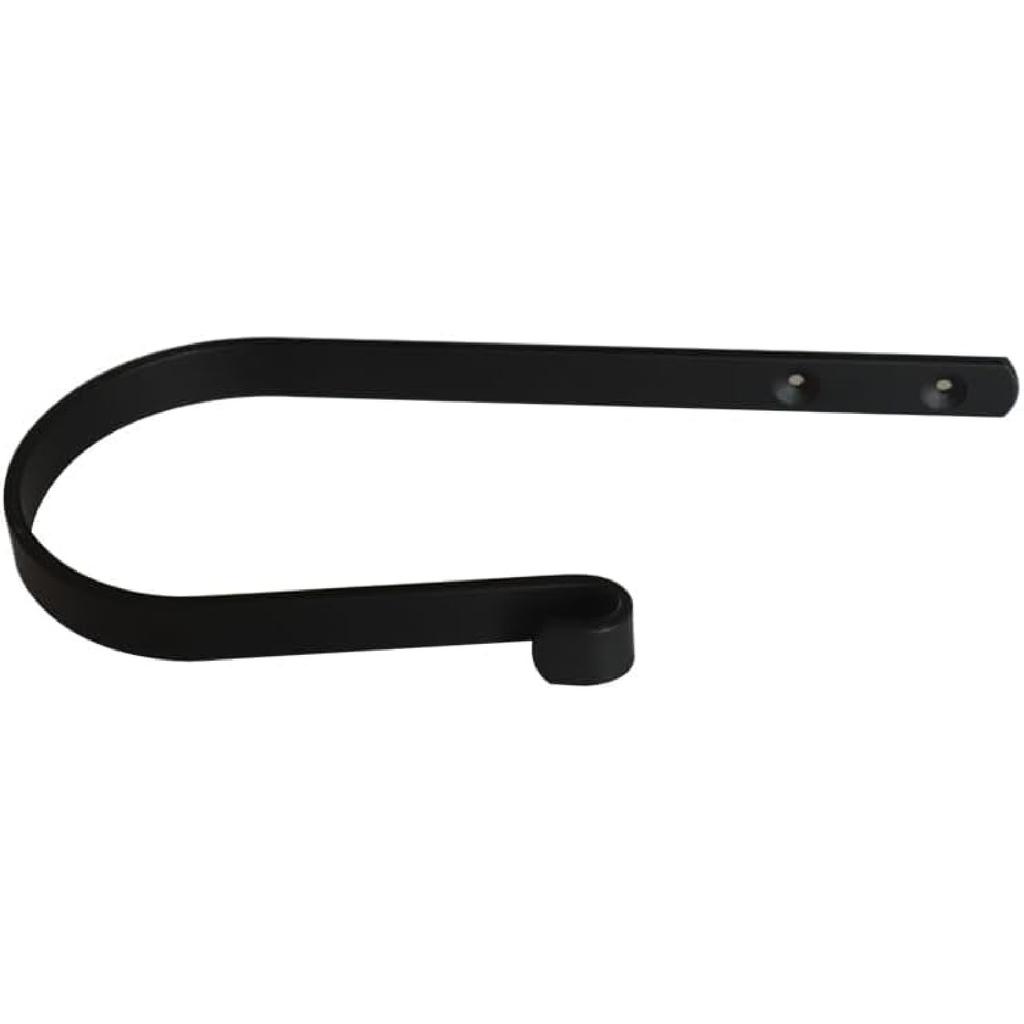 Curtain Holdbacks (Set of 2), Wall Mounted Drapery Tiebacks with Screws, Metal Decorative Window Drapery Holder Curtain Hook, Black