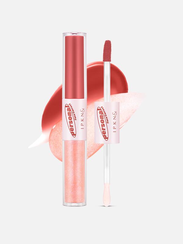 IPKN Personal Tone Tinted Gloss Duo - Fizz Coral 1ea