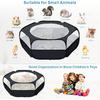 Small Animal Playpen with Cover, Portable Pop Up Pet Enclosure for Rabbits, Guinea Pigs, Hamsters, Chinchillas, Ferrets & Kittens, Indoor Outdoor