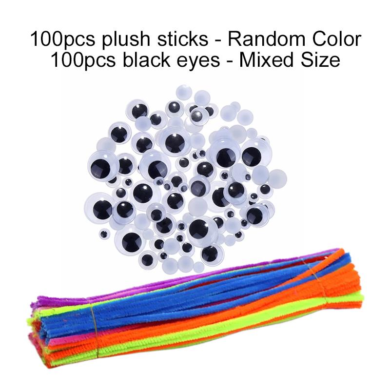 DIY Handgemachtes Zubehör Plüsch-Stickball Cartoon-Augen Kleidungsdekoration Zubehör Haushaltsnähzubehör Handwerk TMZ