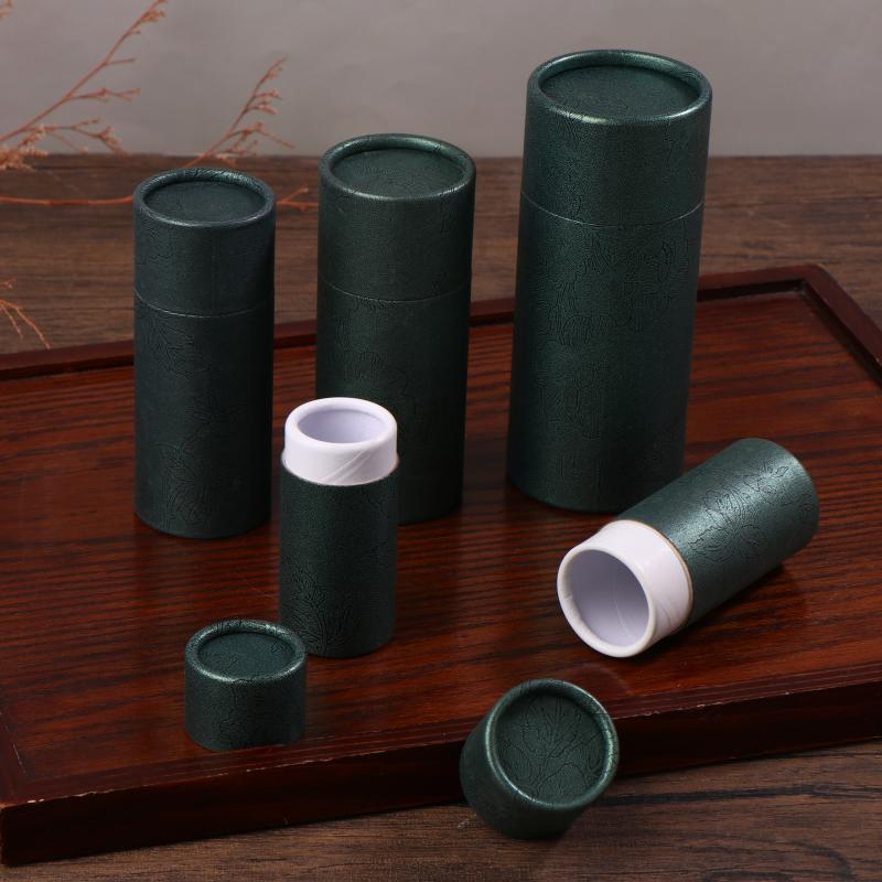 Round Cardboard Gift Box Cosmetic Essential Oil Bottle Packaging Box Lipstick Perfume Packaging Kraft Paper Tube Boxes