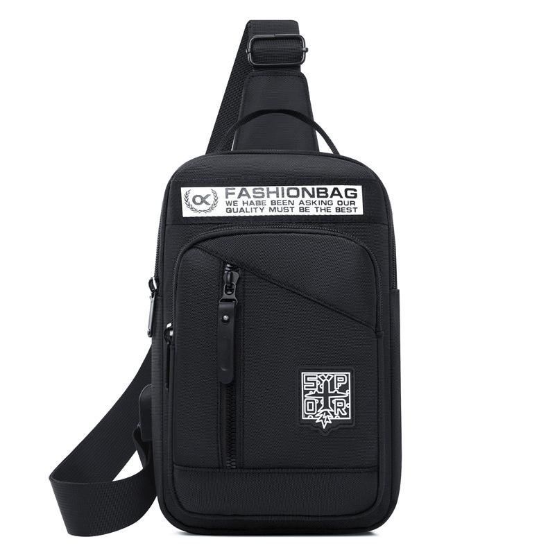 Breast Bag Men's New Lightweight and Trendy Oxford Cloth Shoulder Backpack Outdoor Sports and Leisure Fashion High-end Messenger Bag