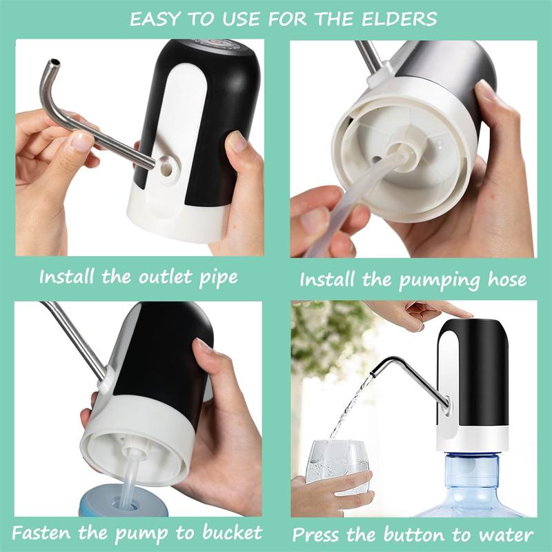Drinking Fountain Water Bottle Pump Home Garden Automatic Switch One Click Kitchen Dining Room Mini Electric Usb Charging Carboy