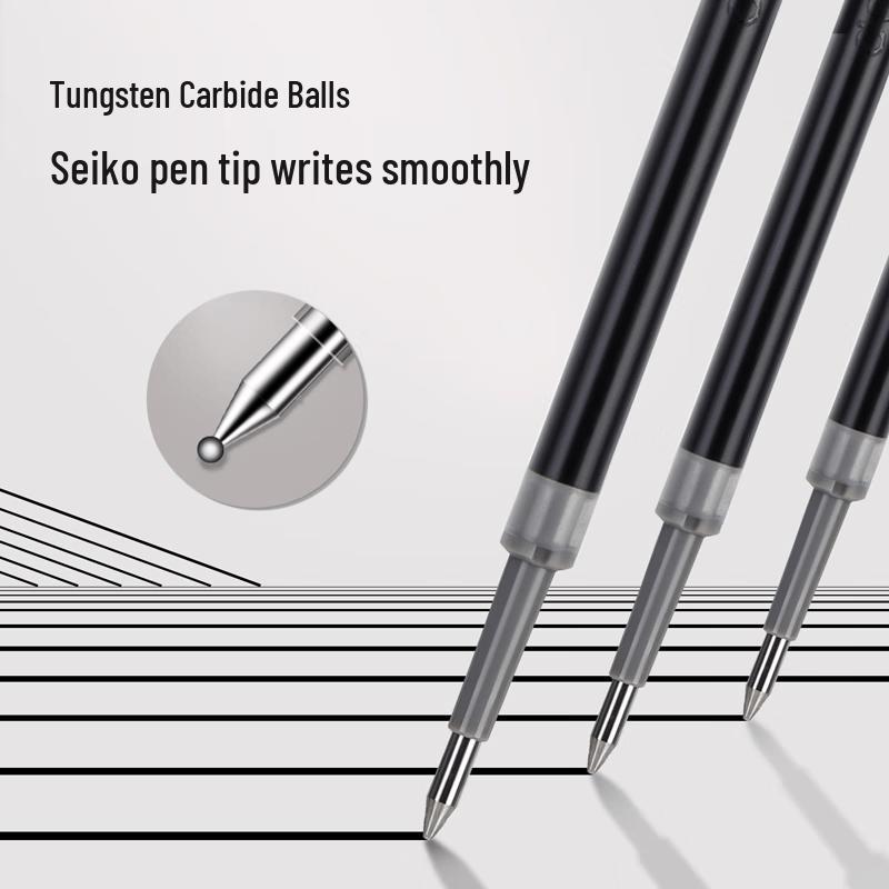 Deli S221 Quick-Drying 0.5mm Black Gel Pen Refills