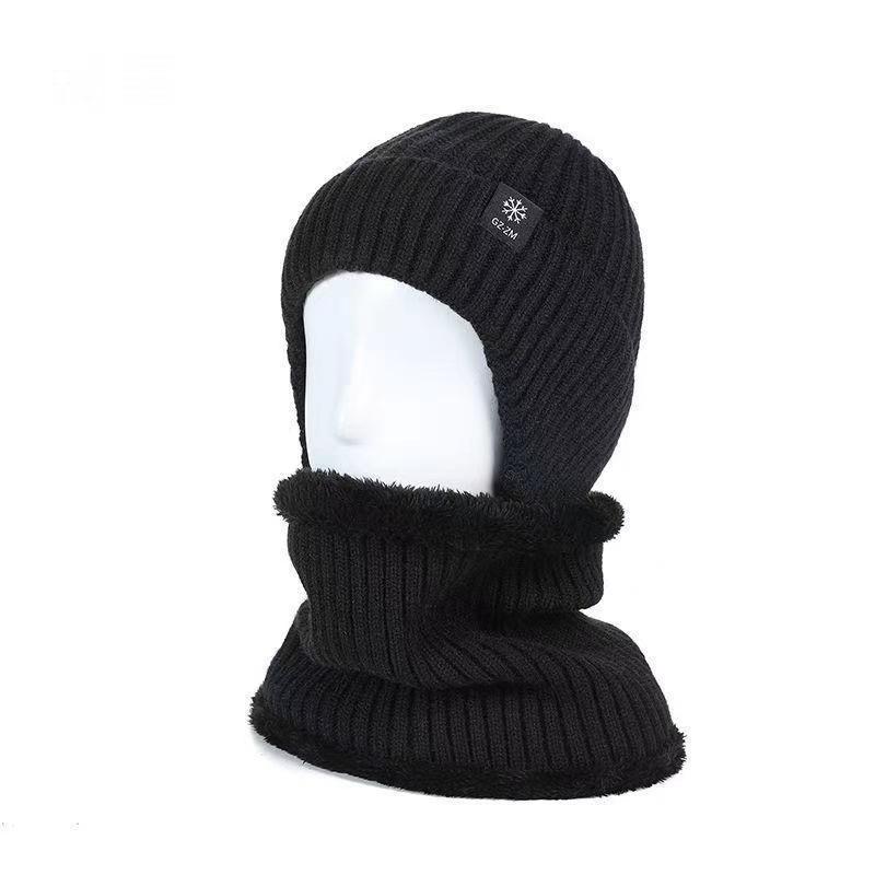 Middle Aged and Elderly Men's Winter Warm and Windproof Ear Protection Hat for The Elderly Winter Dad Grandpa Knitted Woolen Hat