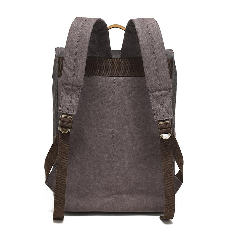 Backpack Retro Shoulder Travel Bag Outdoor Student Satchel Sports Waxed Waterproof Canvas Travel Bag Leather