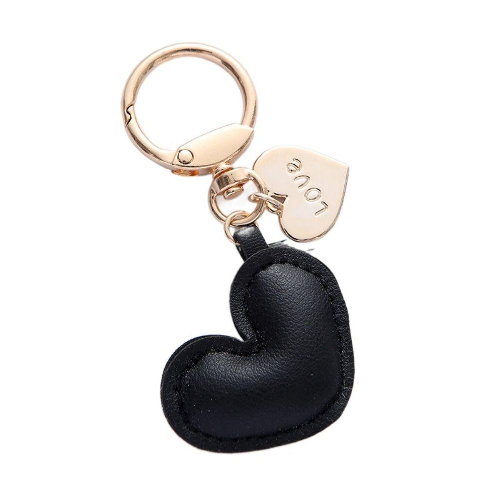 PU Leather Love Keychain Bag Decoration Bag Pendant Trendy PU Leather Hanger  Women