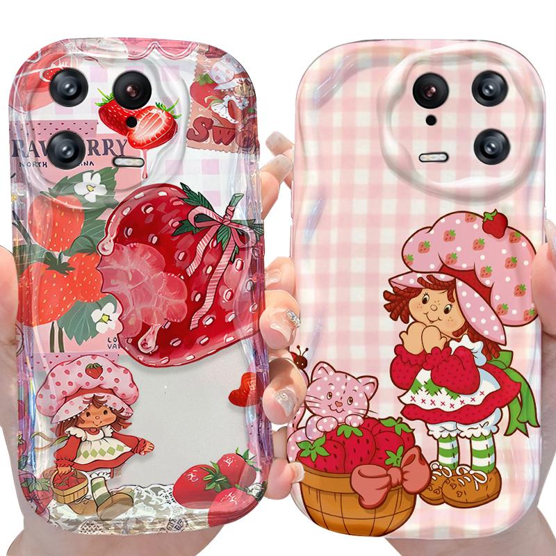 Lively Strawberry Girl Case for Xiaomi Mi 15 14T 13 Lite 12 Pro 12S 12X 11i 5G POCO X7 X6 X5 X4 GT X3 NFC F6 F5 F3 M6 Plus Cover