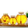 Hexagonal Glass Honey Jar: Sealed Caviar Portioning and Kitchen Storage Bottle