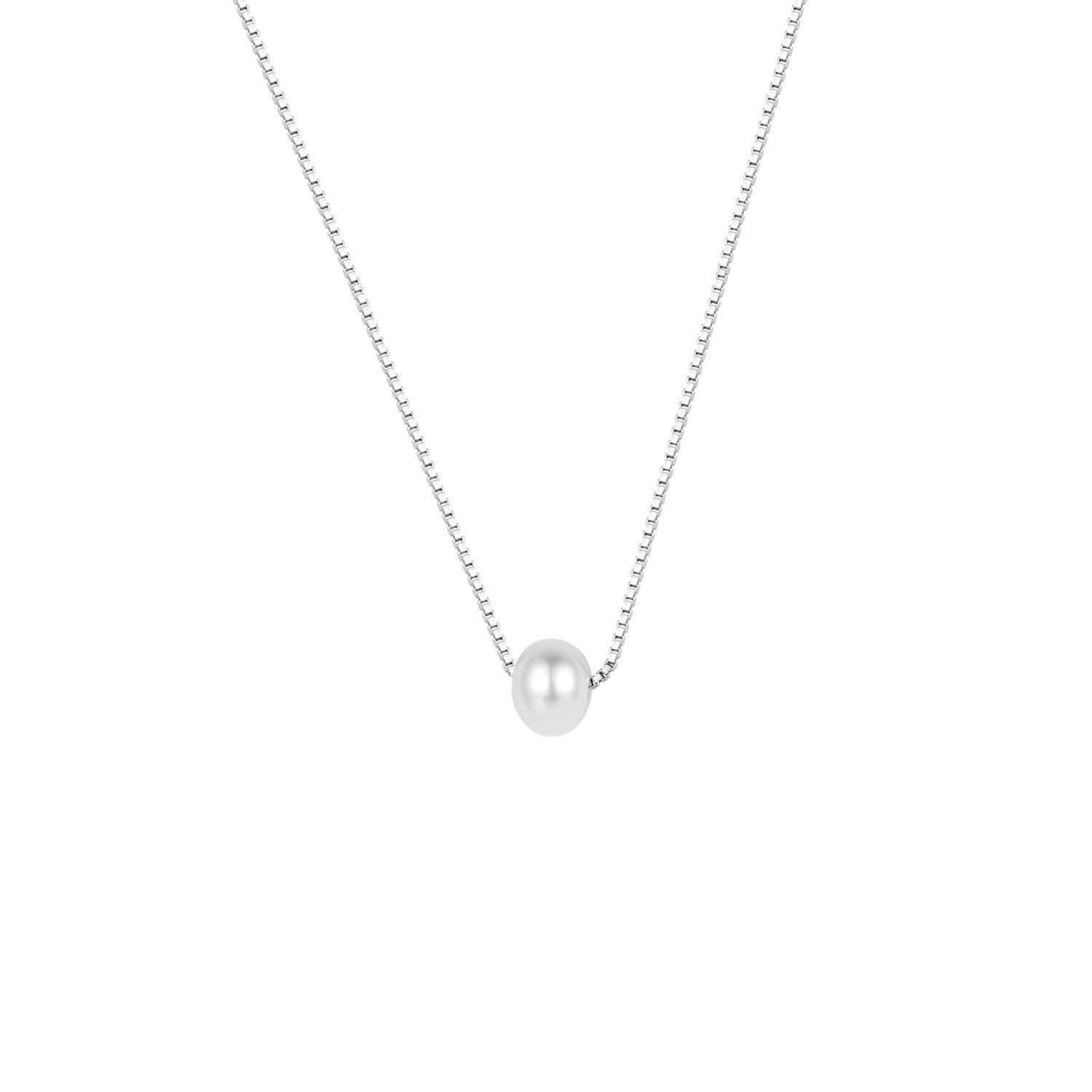 

Жемчужное ожерелье Французский ретро Простой дизайн Ключичная цепочка Новый темперамент Поездка на работу