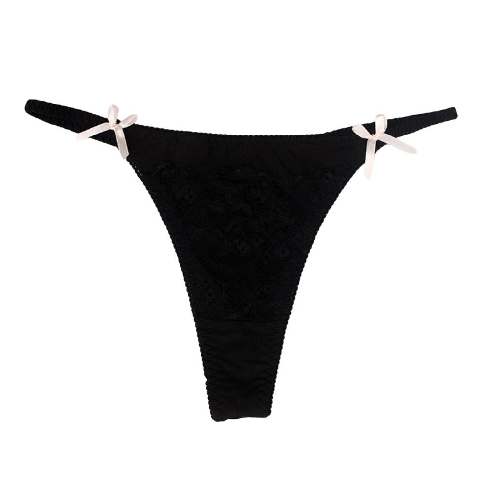 Women's Thongs Lace G-string Underwear Charming Thong Lingerie Lace G-String Briefs Bowk T-Back Panties Gift for Valentine