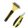 Pet Undercoat Rake Kit Double Sided Stainless Steel Nail Clipper Undercoat Rake for Pets Cats Dogs
