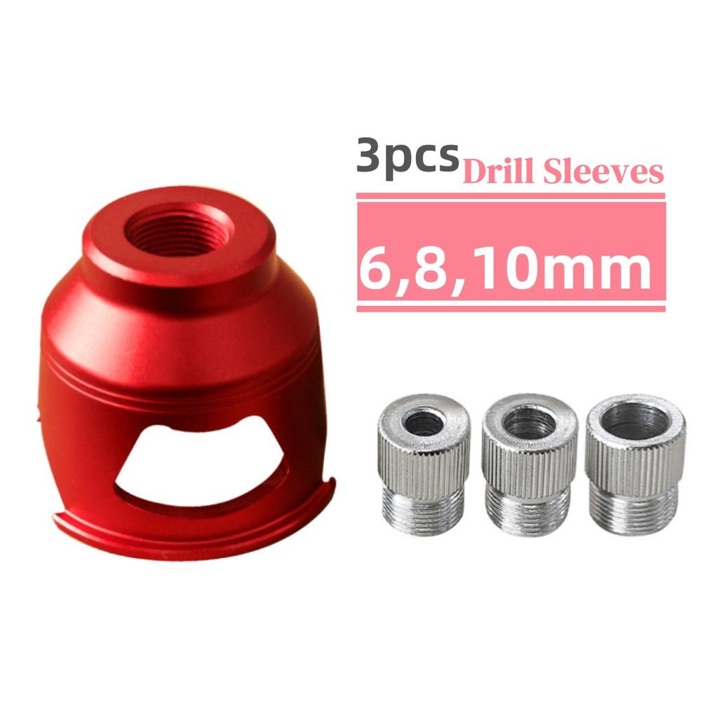 Vertical Drill Guide Doweling Jigs Kit 2-10mm/6,8,10mm Drill Positioning Aluminum Straight Angled Guide Locator Hole Puncher Too