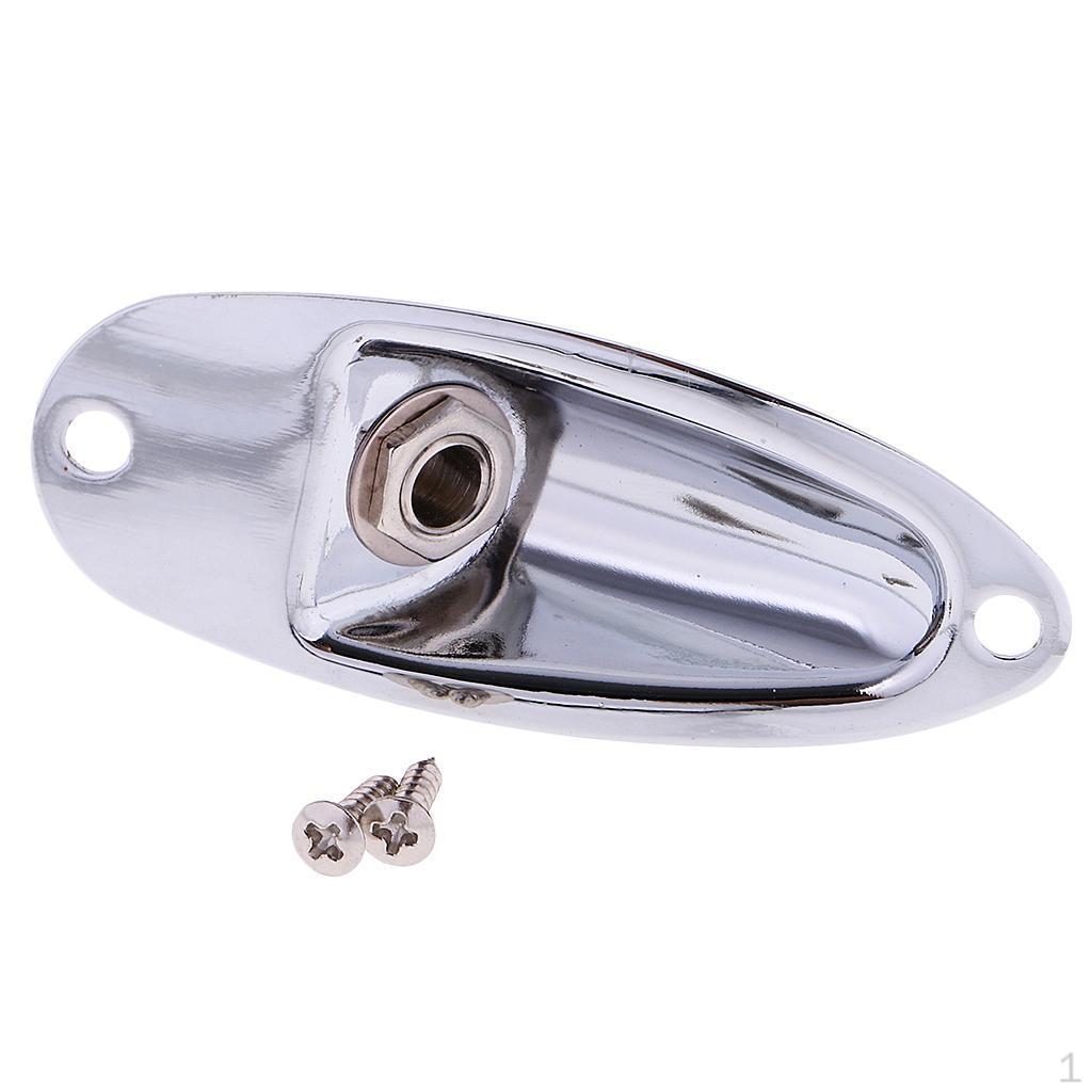 Boat Shape Output Plate Socket with Mounting Screws for Electric Guitar Bass