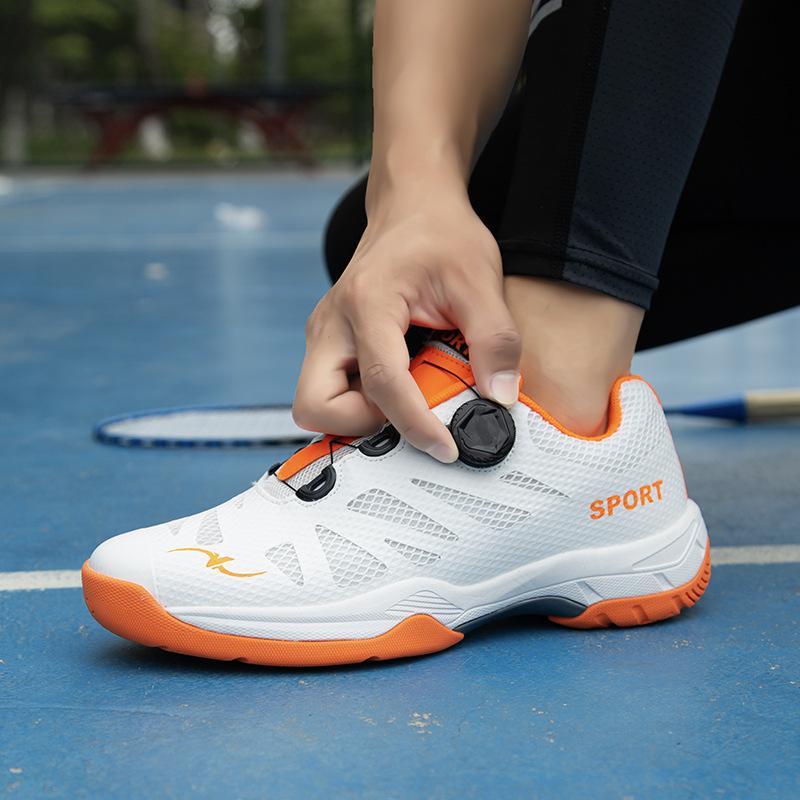 Carbon plate rotating buckle badminton shoes training tennis shoes table tennis shoes couple volleyball shoes professional badminton shoes