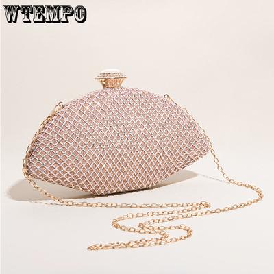 Dinner Bag Clutch Bag Rhinestones Shiny Handheld Banquet Bag Diamond-set Dress Pouch