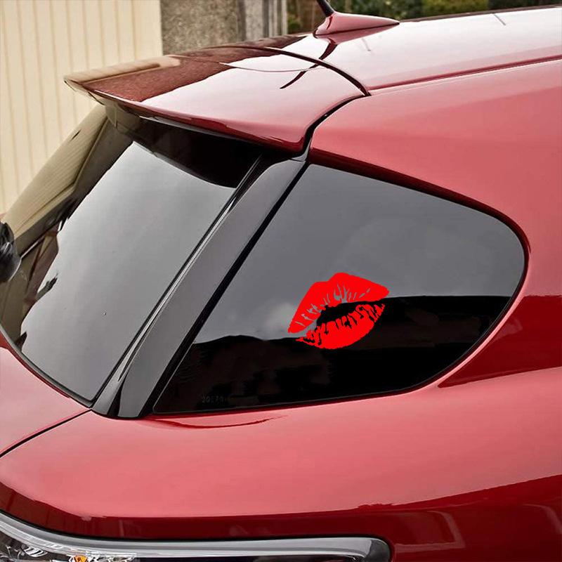 Kuss Lip Auto Aufkleber Auto Karosserie Fenster Stoßstange Windschutzscheibe Motorrad Helm LKW Fahrzeuge Autos Dekoration Zubehör