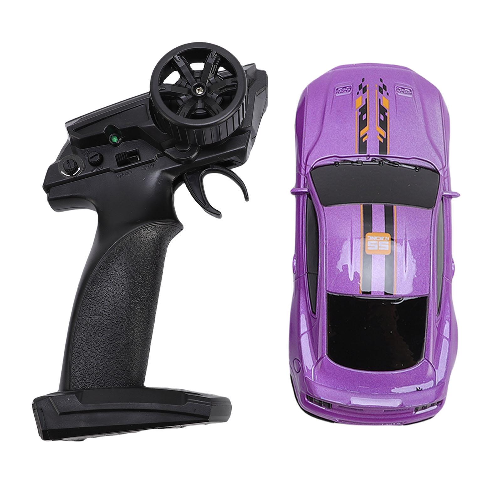 

1:43 Scale RC Drift Car with Lights 4WD High Speed Remote Control Racing Sports Car Toy for Kids Adults Teen Purple