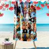 Name Custom Japanese Anime Pirate Print Beach Towel, Large Soft Quick Dry Towel for Beach Camping Swimming