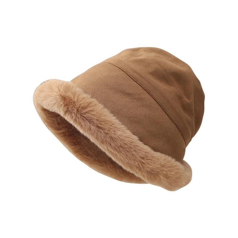 

Зимняя плюшевая подкладка, женская ветрозащитная замшевая кепка для рыбалки, теплая флисовая панама, толстая утепленная кепка для бассейна, утолщенная кепка для рыбалки one size хаки