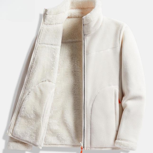 Fleece Jacket, Polar Fleece Jacket, Double-sided Wear, Thick Coral Fleece Sweater, Cardigan