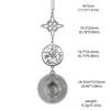 Stainless Steel Saint Benedict & Witch Knot Double-Sided Pendant Necklace