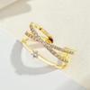 Personality Crystal Finger Rings Elegant Plain Ring Exquisite Women's Opening Ring  For Girls