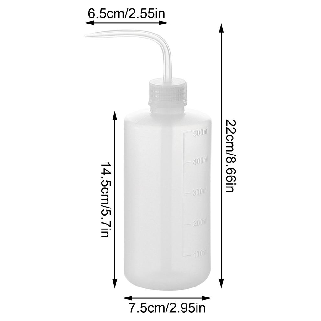 500ml Tattoo Washing Clean Squeeze Bottle Eyelash Extension Cleaning Laboratory Measuring Bottles Plastic Makeup Supplies
