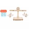 DIY Balance Scale Lever Wooden Weighing Scale Science Math Teaching Scale Early Educational Balancing Toy for Students