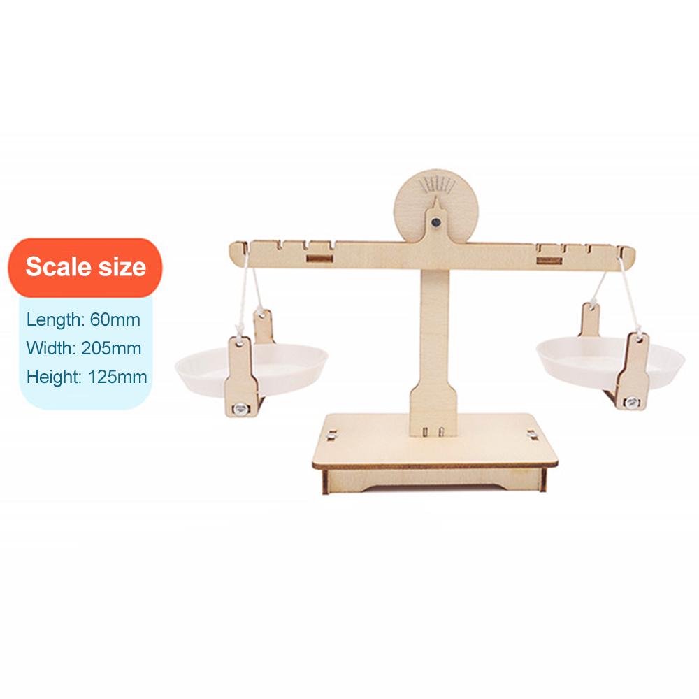 DIY Balance Scale Lever Wooden Weighing Scale Science Math Teaching Scale Early Educational Balancing Toy for Students