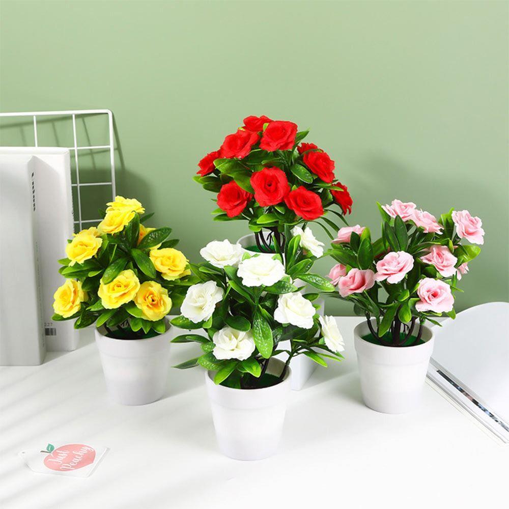 

Miniscape Artificial Flower Realistic Fake False Plants Wedding Party Decortion жовтий